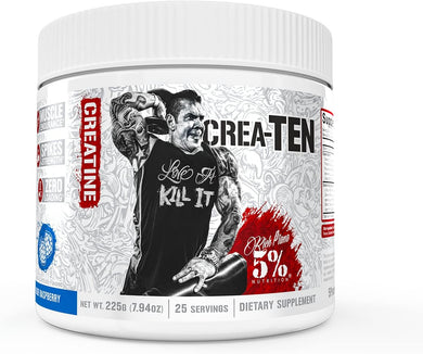 5%, Crea-TEN 10-in-1 Creatine Formula, Blue Raspberry