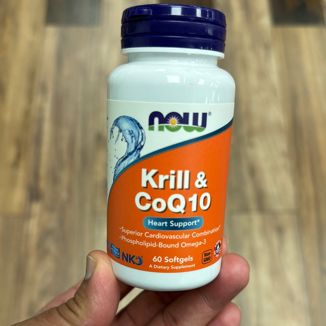 Now, Krill & CoQ10, 60 soft gel