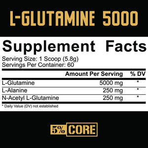 5%, L-Glutamine 5000, 60 servings