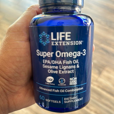 Life Extension, Super omega 3, 60 soft Gels