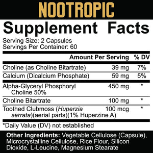 5%, Nootropic, 60 servings