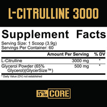 Load image into Gallery viewer, 5%, L-Citrulline 3000, 60 servings