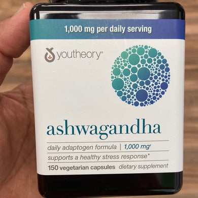 Youtheory, Ashwagandha, 1000 mg, 180 veg caps