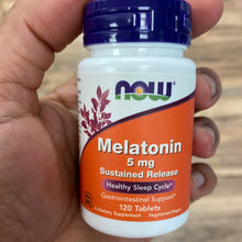 Load image into Gallery viewer, Now, Melatonin, 5mg, 120 Tabs