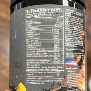 Black Market Anabolic warfare Preworkout