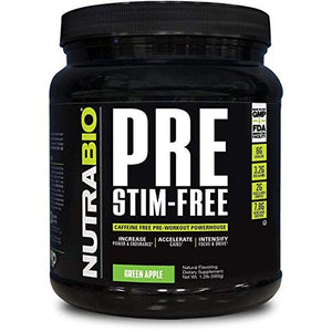 NutraBio PRE Stim Free - Caffeine Free Pre Workout (Green Apple)  by NutraBio Labs, Inc.