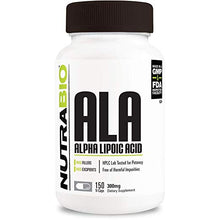 Load image into Gallery viewer, NutraBio Alpha Lipoic Acid (ALA) 300 mg - 90Vegetable Caps