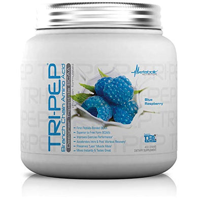 Metabolic Nutrition, TRI-PEP, 100% Tri-Peptide BCAA Powder, Pre Intra Post Workout, 400 Grams (40 Servings)