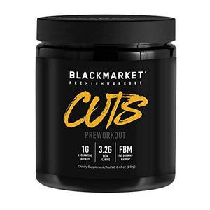 BLACKMARKET AdreNOlyn CUTS Pre Workout, 30 Servings, 240g