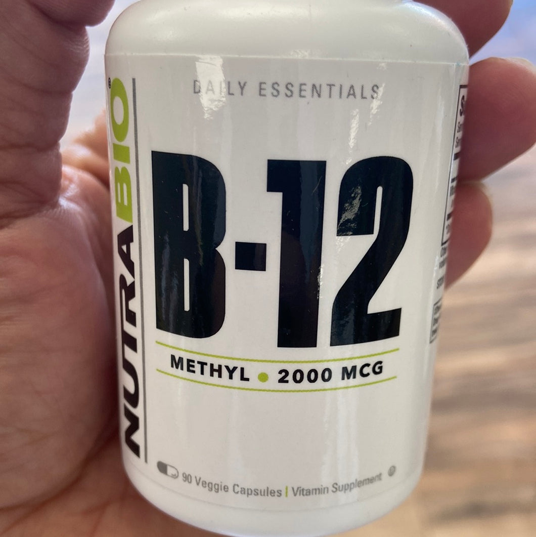 NutraBio Methyl B-12-90Vegetable Capsules (1000mcg)