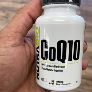 NutraBio CoQ10 (60 Capsules, 100mg)