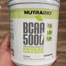 Load image into Gallery viewer, NutraBio BCAA Natural Powder - 60 Servings