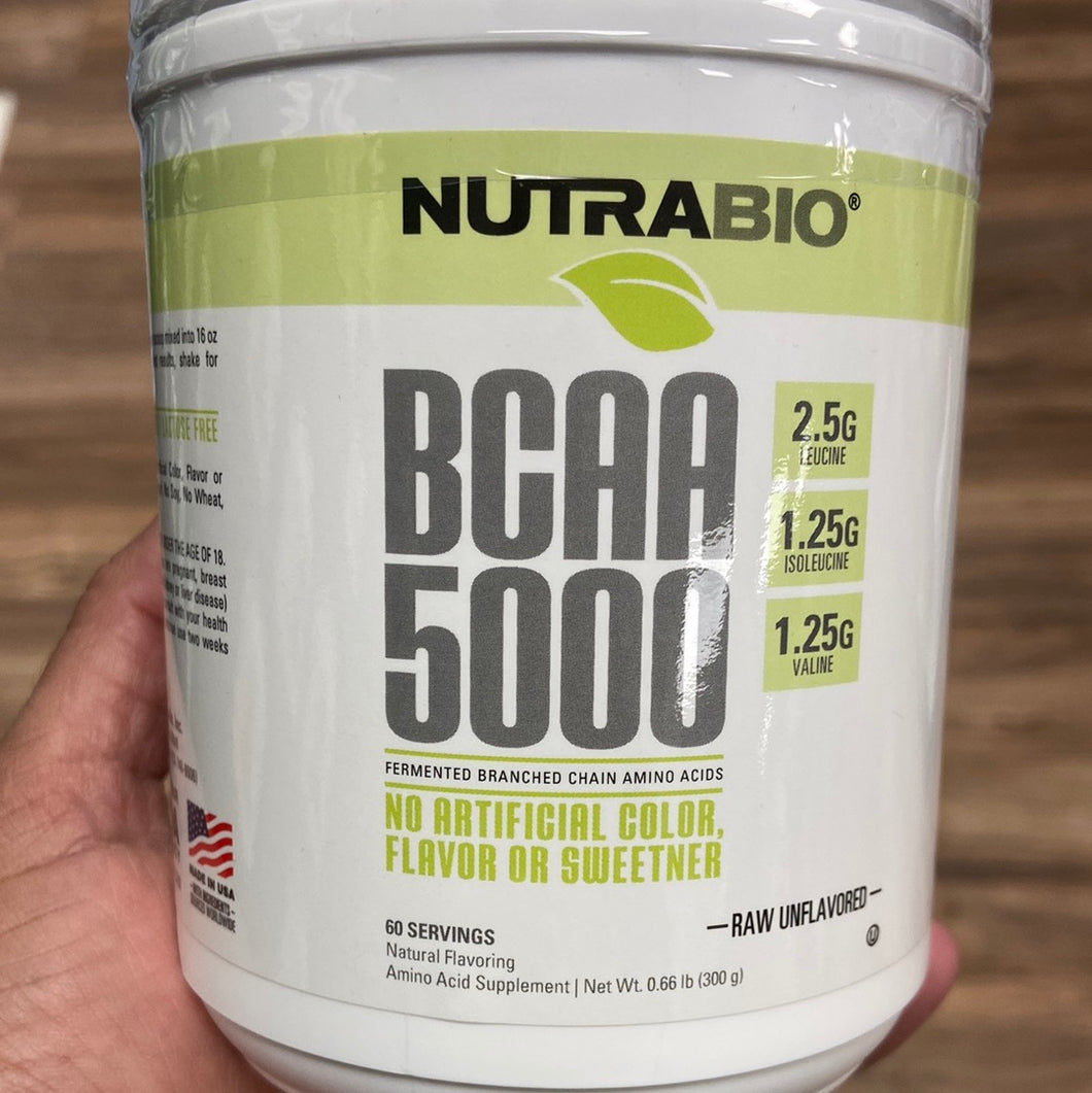 NutraBio BCAA Natural Powder - 60 Servings