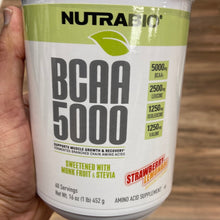 Load image into Gallery viewer, NutraBio BCAA Natural Powder - 60 Servings