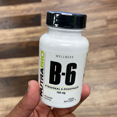 NutraBio Vitamin B-6 ) - 60 Vegetable Capsules