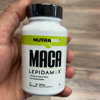 NutraBio Gelatinized Maca – Herbal Supplement (525mg, 90 Vegetable Capsules)
