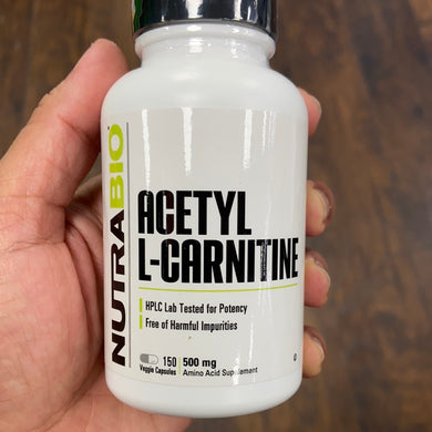 Nutrabio, acetyl l-carnitine, 500 mg, 90 veg caps