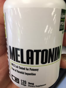 NutraBio Melatonin (3mg, 120 Capsules)